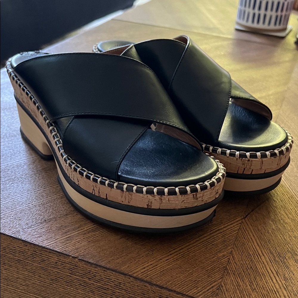 Chloe Black Clog Sandals